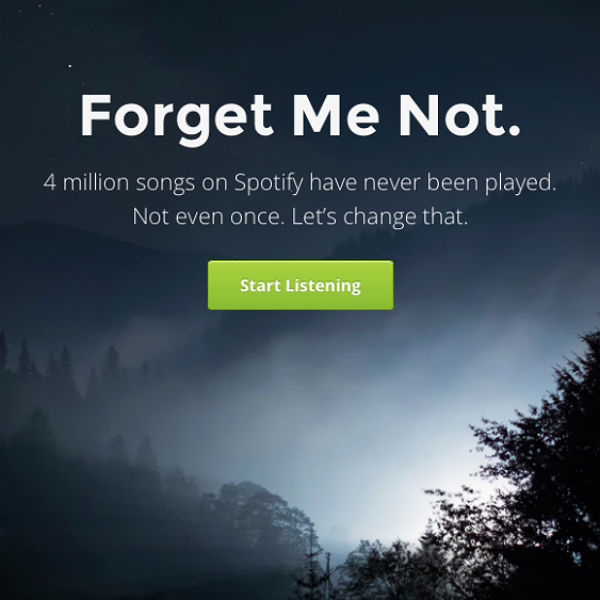 Forgotify hraje hudbu, která se na Spotify nechytla
